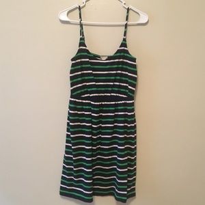 Blue, green, and white tank sun dress